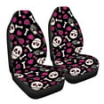 thumbnail image 7 of ZIATUBLE Skull Print Car Seat Cover Protector Love Rose Front Auto Seat Cover for Most Cars SUV Sedan Pack of 2 Washable Interior Vehicle Seat Protectors Car Decor Accessories, 7 of 7