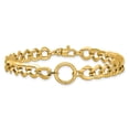 thumbnail image 3 of 14K Polished Circle Accent Fancy Link Bracelet, 3 of 6
