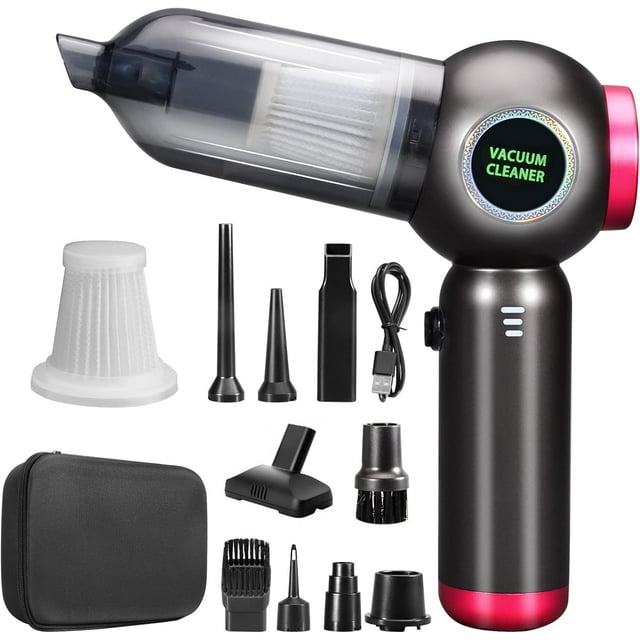 Portable Vacuum Cleaner, 22000Pa Powerful Cordless Car Vacuum Cleaner, Rechargeable Portable Air Vacuum, Mini Lightweight Vacuum Cleaner for Car, Home