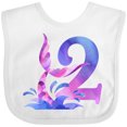 thumbnail image 3 of Inktastic 2nd Birthday Mermaid Tail Boys or Girls Baby Bib, 3 of 4