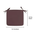 thumbnail image 3 of Chair Pad Cushions Square Seat Cushion with Ties, Soft Thickened Dining Chair Pads for Kitchen, Garden, Patio, Bistros, Outdoor & Indoor Chairs, 15x15 Inch, 3 of 5