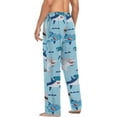 thumbnail image 6 of FREEAMG Shark Cotton Pajama Pant for Men, Super Soft Lightweight Lounge Pajama Bottoms Drawstring Sleepwear Pant with 2 Pockets, 6 of 7