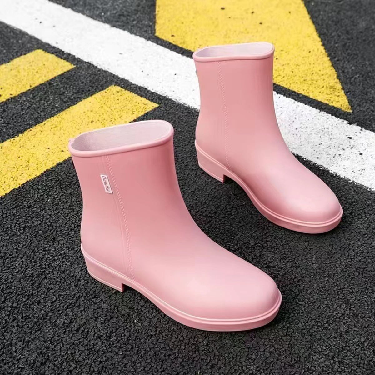 AUXDIQ Rain Shoes Women Mid-calf Boots Waterproof Rain Boots Outdoor Garden Shoes
