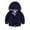 Navy Blue, variant on Godderr Toddler Hooded Cotton Coat for Kids Girls Boys Warm Winter Coat Solid Colour Warm Outwear for 3-10Y