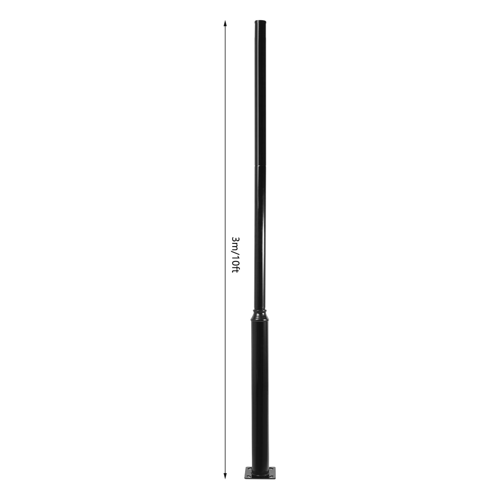 3M Modern Black Floor Mounted Outdoor Split Street Light Pole Size Pole Courtyard Lighting Post 114+76mm