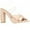 Nude, variant on Women Bow Decor Chunky Heeled Mule Sandals Butterfly Design Chunky High Heel Sandals