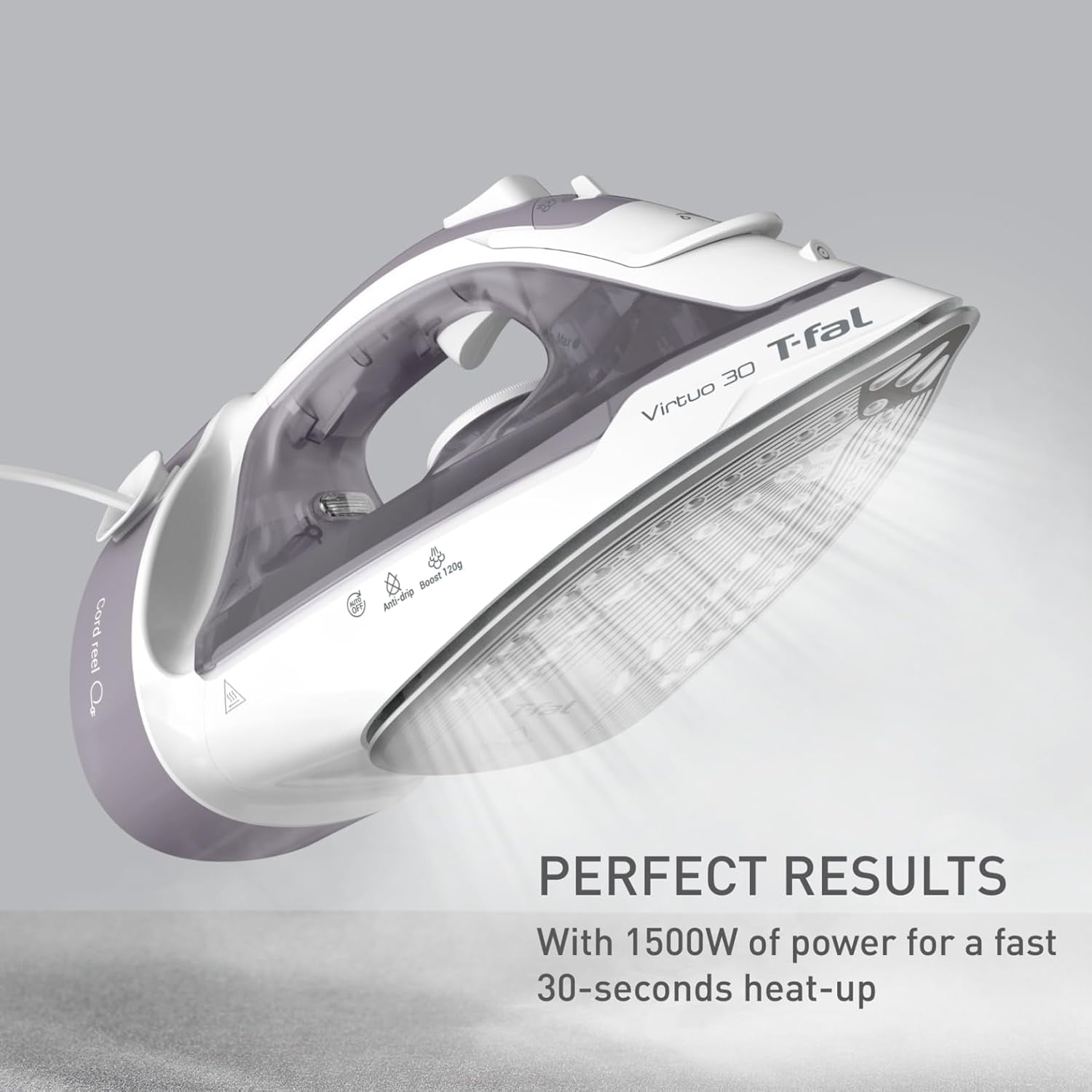 T-fal, Virtuo 30 Steam Iron, 1500W, Auto Off, Ceramic Soleplate T-fal, Virtuo 30 Steam Iron, 1500W, Auto Off, Ceramic Soleplate