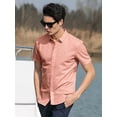 thumbnail image 2 of Ma Croix Men's Basic Urban Slim Fit Short Sleeve Dress Shirts, 2 of 5