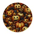 thumbnail image 2 of PIKWEEK  Pumpkins Cobwebs Fall Leaves Halloween Fitted Round Tablecloth Waterproof Table Cloth with Elastic Edge Wipe Clean Table Cover for Indoor Outdoor, 2 of 7