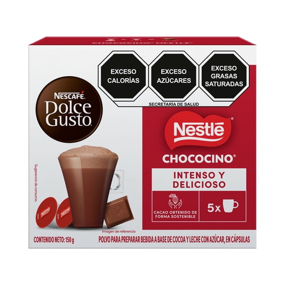 Nescafé Dolce Gusto Polvo en Cápsulas Sabor Chococcino Nestlé Caja con 10 Cápsulas de 150gr c/u