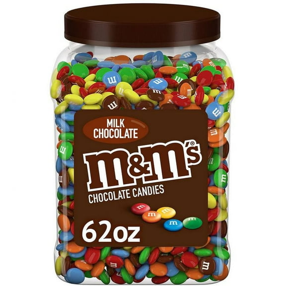 M&M'S Chocolate Candy Bulk Jar, Milk Chocolate Candy, 62 oz