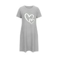 thumbnail image 4 of Rbaofujie Pyjama pour Femmes, Chemise de Nuit Courte Surdimensionnée pour Femmes, Robe Imprimée à Col Rond et Manches Courtes, Pyjama de Noël pour la Famille, 4 of 4