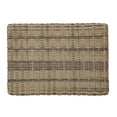 thumbnail image 6 of Llinc Store Acacia Wood Frame Patio Ottoman Bench Outdoor Wicker Foot Rest Seat with Cushion Rattan Furniture for Garden Backyard Lawn Deck, Natural+Gray, 6 of 9
