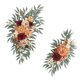thumbnail image 1 of 2 piezas de guirnalda floral artificial para boda, arco de flores artificiales rústico estilo A, 1 of 9