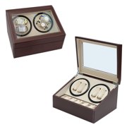 10 Grid PU Leather Automatic Watch Winder Rotator Display Box Rotating Storage Silent Watch Winder Rotation Storage Case Dust-proof Display Box Watch Gifts Case 11.8 x 9.3 x 4.7''