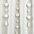 thumbnail image 5 of Lush Decor Boho Pom Pom Tassel Linen Solid Print Cotton Blend Shower Curtain Set, 72" x 72", Beige, 5 of 11