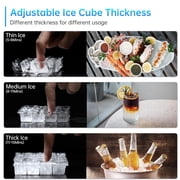 350 Lbs/ 24H Commercial Ice Maker Split Ice Cube Machine Cafe, Free Standing Ice Cube Machine 110V, NSF
