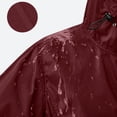 thumbnail image 3 of IUYRTFE Women Waterproof Hooded Rain Jacket Lightweight Zip Up Windbreaker for Travel Outdoor, 3 of 8