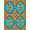 Orange Turquoise, Pattern 12, variant on ODIKA 8'x10' Washable Area Rug 80S Geometric Bold Memphis Squiggle Interlocking Funky Retro Refined Structured for Living Room, Under Sectional, Family , Durable, Non-Slip