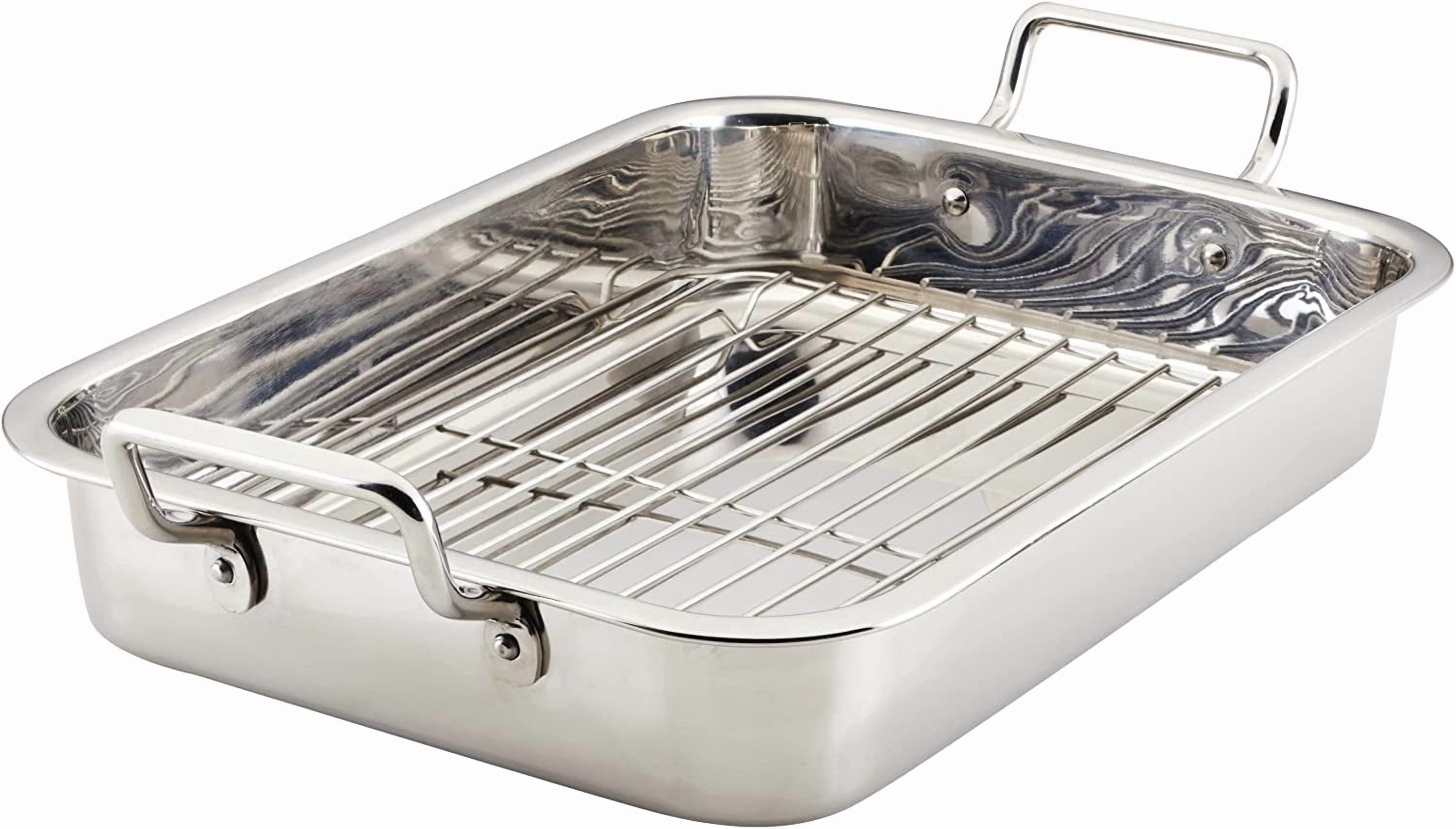 Vollrath Stainless Steel Baking & Roasting Pan - 6.5 Qt Capacity, 18-8 Steel, NSF Approved