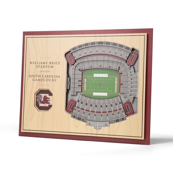 South Carolina Gamecocks 17'' x 13'' 5-Layer StadiumViews 3D Wall Art