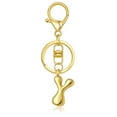 thumbnail image 2 of Hearth & Gear Custom Letter Keychain Key Ring For Initial Charm With Sturdy Metal Loop And Easy To Find Design For And Luggage, 2 of 5