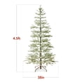 thumbnail image 3 of Best Choice Products Pre-Lit Flocked Sparse Christmas Tree 4.5ft Artificial Pine Tree, w/White & Multicolored LED Lights - Green, 3 of 10