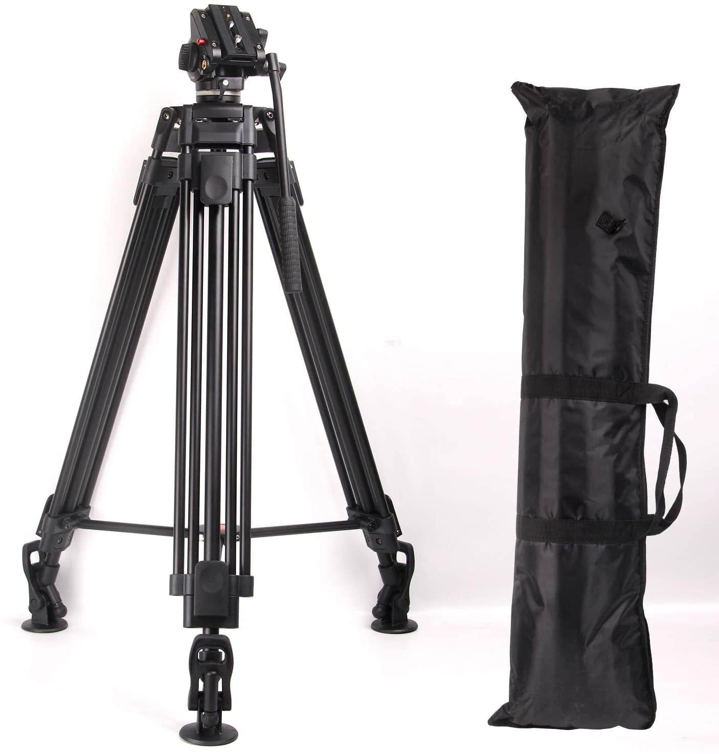 Professional Heavy Duty 34"inch DV Video Camera Tripod Stand Fluid Pan Head Kit 