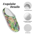 thumbnail image 5 of Lsque Blooming Cactus Pattern Womens Comfort Cotton on Scuff With Memory Foam and Anti-skid Sole Slipper-35/36, 5 of 7