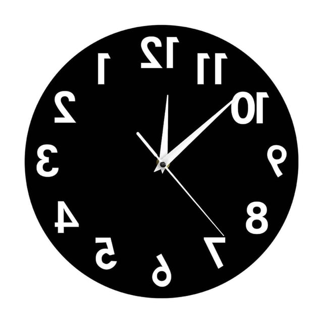 Wall Art for Living Room,Home Decorations for Living Room Reverse Clock Living Room Home Decoration Wall Clock Counterclockwise Walking Wall Clock Wall Decorations for Living Room