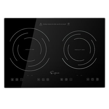 Empava 20.5 inch Electric Stove Induction Cooktop Horizontal with 2 Burners in Black 120V
