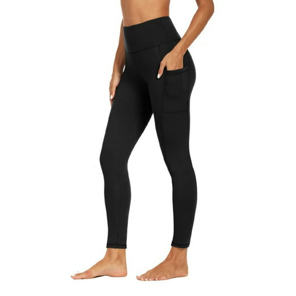 WBQ Women's High Waist Leggings with Pockets Soft Stretch Sports Yoga Pants