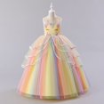 thumbnail image 1 of Vestido de princesa de hilo abullonado con malla de unicornio y arcoíris para niñas de estilo europeo y americano, 1 of 6