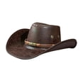 thumbnail image 4 of Sombrero de vaquero Yuyangstore para hombres y mujeres café, 4 of 8