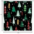 thumbnail image 4 of Merry Christmas Shower Curtain Colorful Xmas Tree Snowflake Blue Gray White Cartoon Rustic Farmhouse Vintage Winter Holiday Seasonal Festival Fabric Bathroom Decor Curtain Holiday Gift, 4 of 4