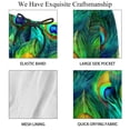 thumbnail image 4 of luoweisi Men's Beach Shorts Quick Dry Swim Trunks with Mesh Lining Peacock Feather 2XL, 4 of 5