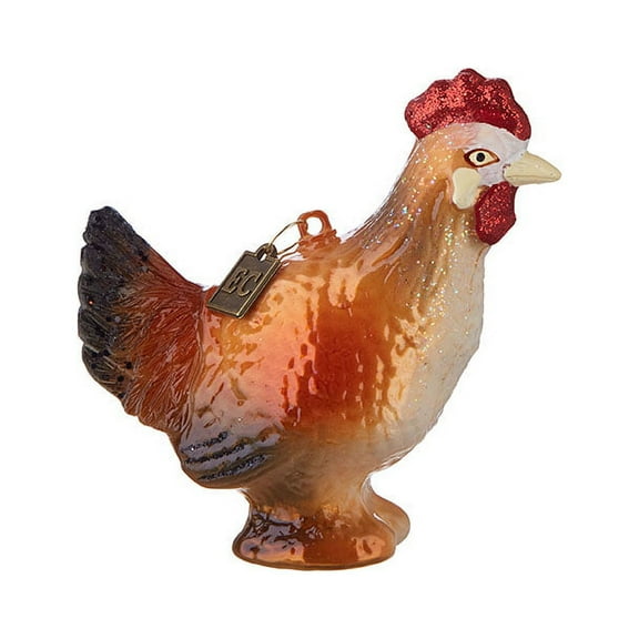 Mrs Hen Christmas Glass Ornament Eric Cortina New