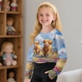 thumbnail image 5 of Xixirimido Highland Cow Butterfly Vibrant Flower Crop Tops for Girls Kids Aesthetic Cartoon Graphic Sweatshirt Teen long Sleeve T-Shirts Crewneck Sweatshirt for Teen Girl for 13-14 Years, 5 of 7