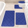 thumbnail image 4 of Muecwrye 4PCS Bathroom Rug Sets, Bathroom Accessories Clearance! U-Shaped Contour Toilet Rug, Soft Comfortable Water Absorption Non-Slip Bath Mat, Shower Mat for Floor, Room Door Mat, 4 of 6