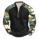 thumbnail image 2 of Blusas y camisas de manga larga con cuello redondo para hombre, sudadera con capucha de cuello redondo con cremallera y estampado, sudadera de manga larga, blusa de poliéster para hombre, 2 of 4