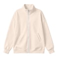 thumbnail image 4 of Zip Up Sweatshirt Women Casual Loose Fit Long Sleeve Jacket with Pockets Full Zip Front Lightweight Outerwear for Daily Wear, 4 of 8