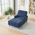 thumbnail image 3 of Modern Mid-Century Indoor Oversized Chaise Lounger Comfort Sleeper Sofa with Soild Wood Legs  , Comfort Sleeper Sofa,  Sofa Bed ,Sleeper Chair, 3 of 18