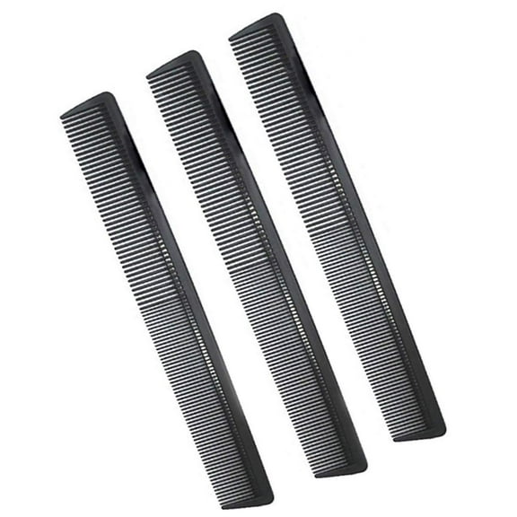 3 Pack Carbon Fiber Cutting Comb, Professional 8.15” Styling Comb, Hairdressing Comb For All Hair Types, Fine and Wide Tooth Hair Barber Comb