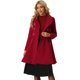 thumbnail image 2 of Abrigo de Invierno con Solapa para Mujer Abrigo con Doble Botonadura rojo XL, 2 of 5
