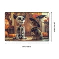 thumbnail image 4 of Halloween Shaggy Area Rug, Halloween Cat and Dog Skull Rugs for Living Room Non Slip Door Mat Halloween Decorations Indoor Carpet Halloween Decor Floor Mats for Entryway 60x39in, 4 of 6