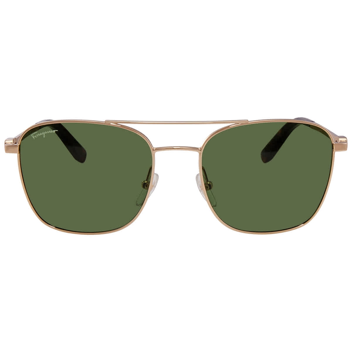 Salvatore Ferragamo Green Square Sunglasses SF158S 717 53