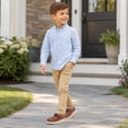 thumbnail image 3 of Apakowa Boys Loafers Slip On Dress Shoes Kids Casual Boat Shoes, 3 of 7