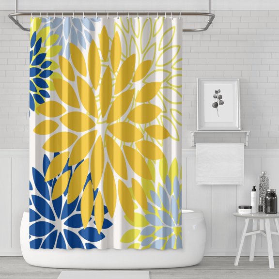 Waterproof Bohemian Shower Curtain 72x72 Inch Boho Style Polyester Unique Shower Curtain for Bathroom Hotel Home Decor with 12 Plastic Hooks