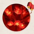 thumbnail image 4 of Red Chinese Lantern String Lights LED Light Beads Waterproof New Year Lantern with PVC Shell for Courtyards Without Tassel 3meters/9.8ft 20 Lights, 4 of 8