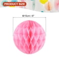thumbnail image 2 of Uxcell Tissue Paper Pom Poms Flower Balls, Party Hanging Paper Flower Balls Decoration for Birthday Wedding Home Decor Pink 6, 2 of 6